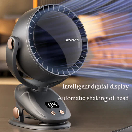 Portable bladeless fan with rechargeable battery and USB charging
