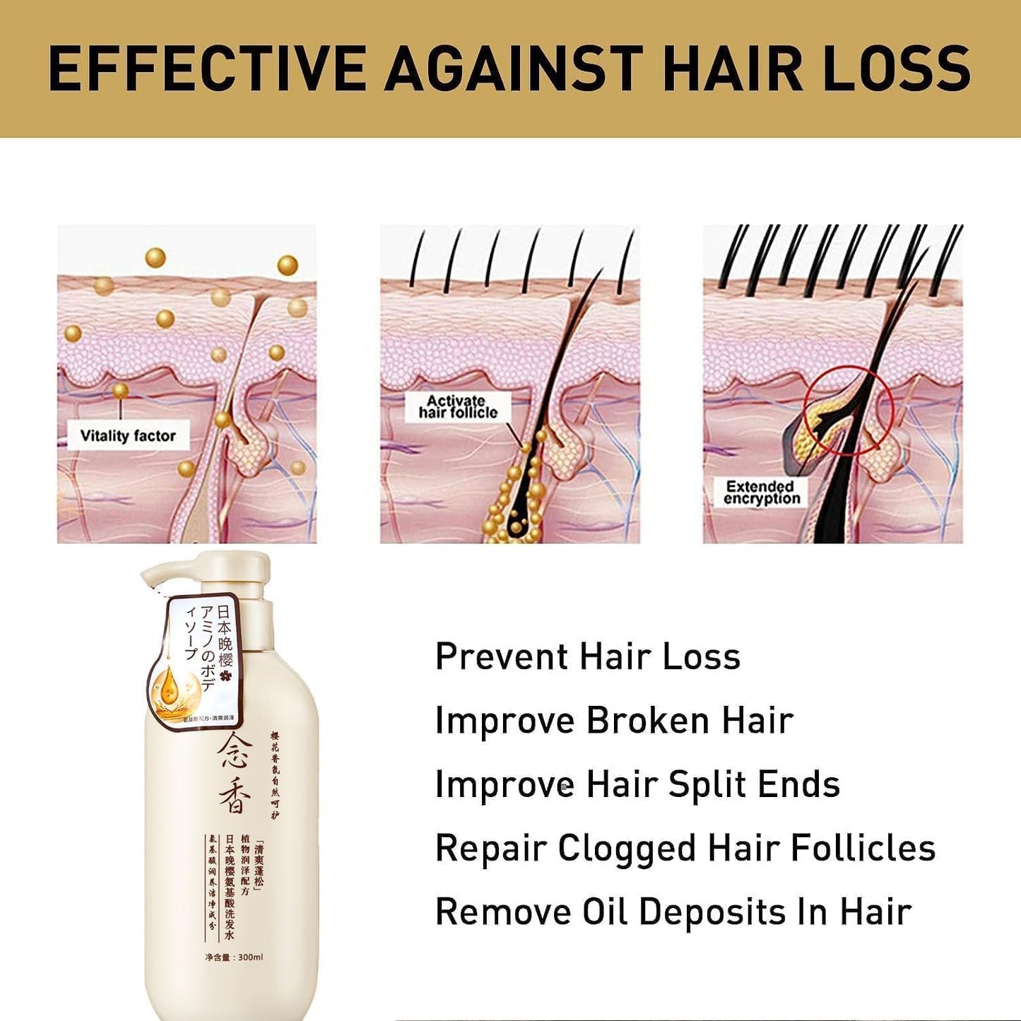 Sakura Japanese Hair Growth Shampoo and Conditioner for Women