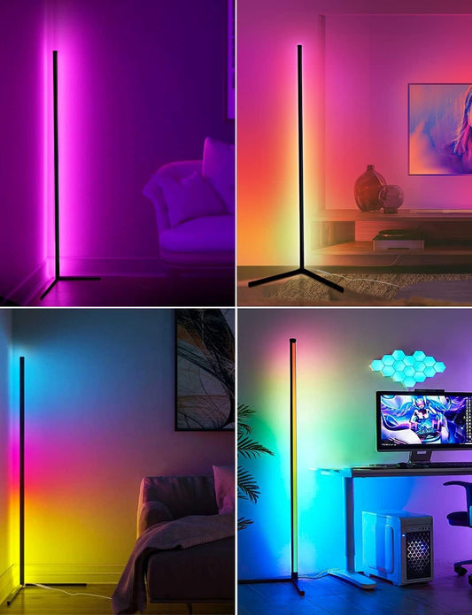 Corner Floor Lamp,ColorChanging LED Floor Lamp with Music Sync